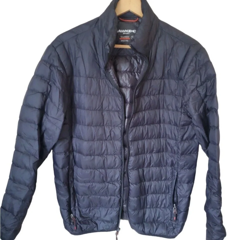 HAWKE & CO Men's Packable Down Puffer Lightweight Jacket Size M L42-20 - Picture 1 of 8